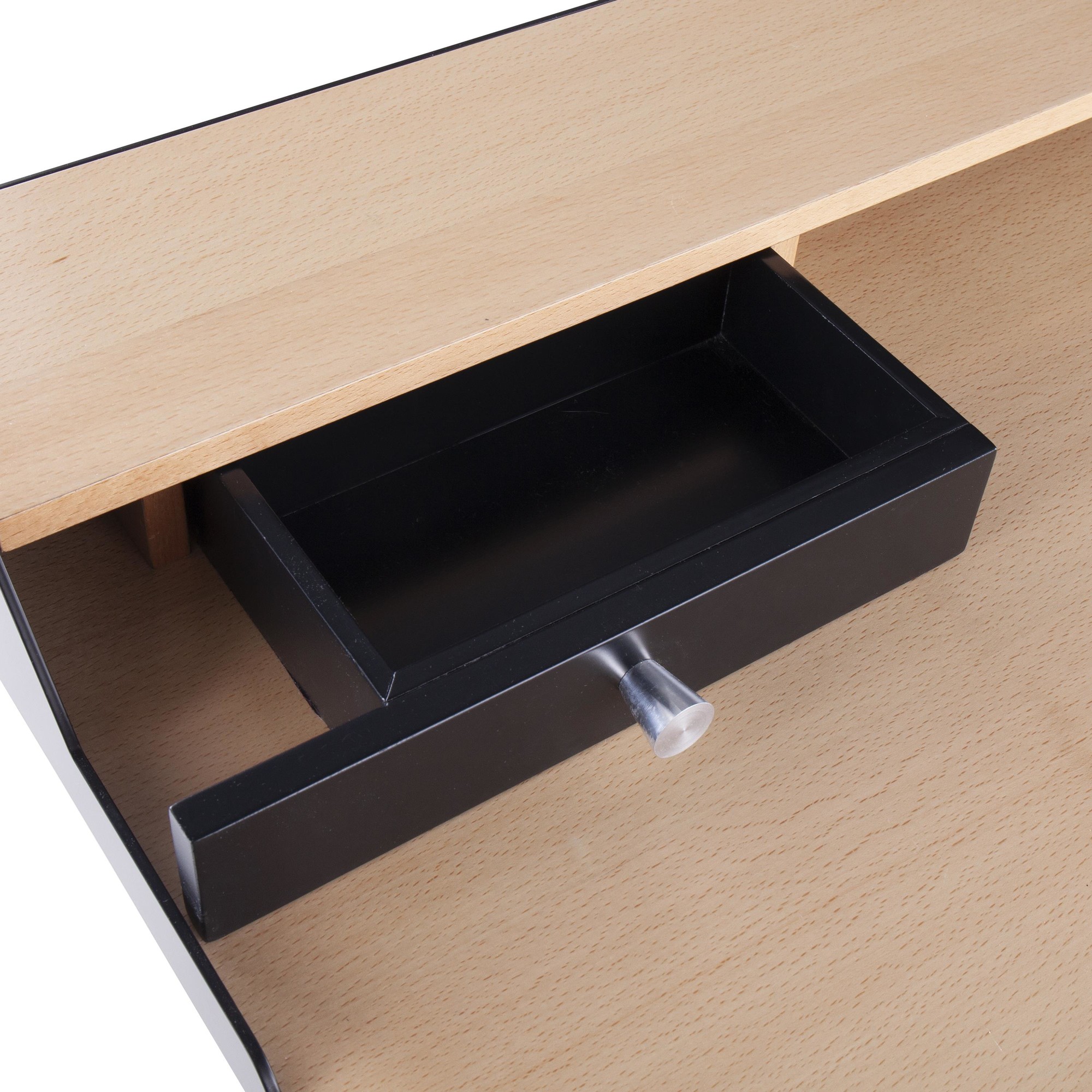 Harvey Contemporary Black Steel and Wood Desk 8 Harvey Contemporary Black Steel and Wood Desk - Image 8
