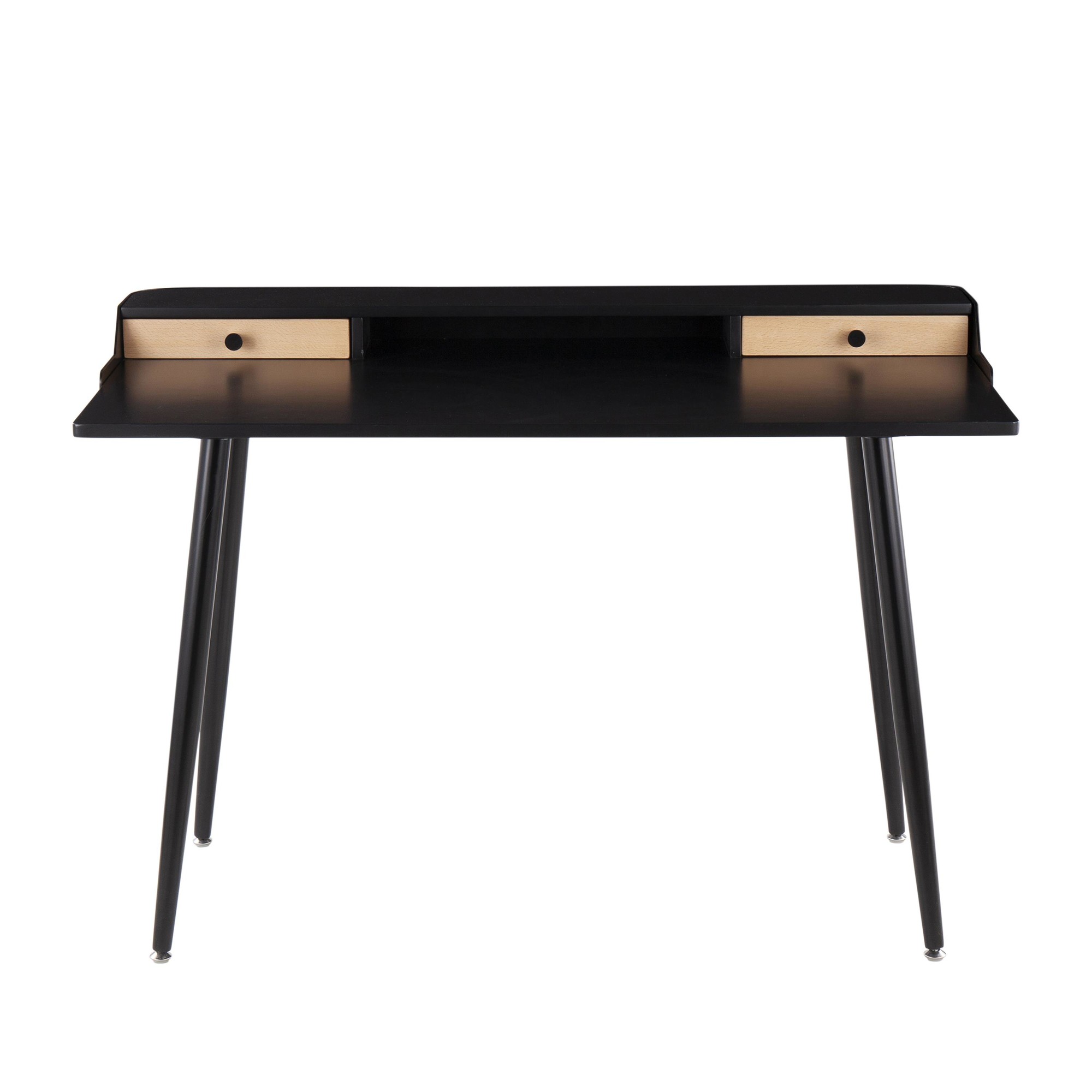 Harvey Contemporary Black Wood Desk with Storage 11 Harvey Contemporary Black Wood Desk with Storage - Image 11