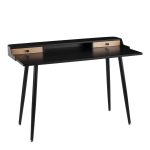 Harvey Contemporary Black Wood Desk with Storage 21 Harvey Contemporary Black Wood Desk with Storage