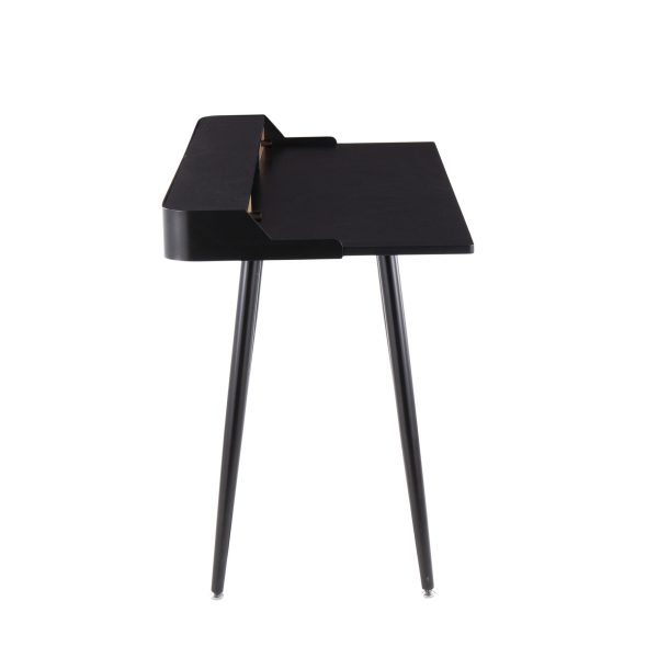 Harvey Contemporary Black Wood Desk with Storage 7