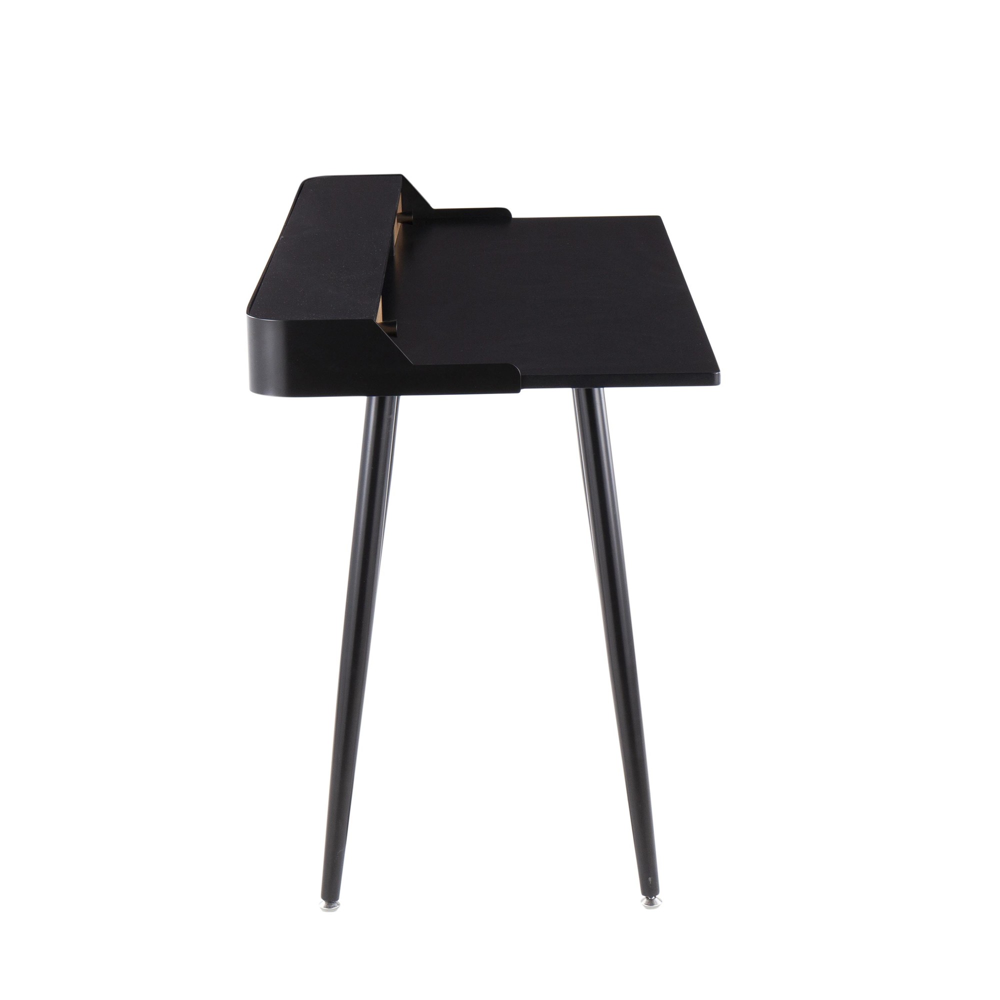 Harvey Contemporary Black Wood Desk with Storage 8 Harvey Contemporary Black Wood Desk with Storage - Image 8
