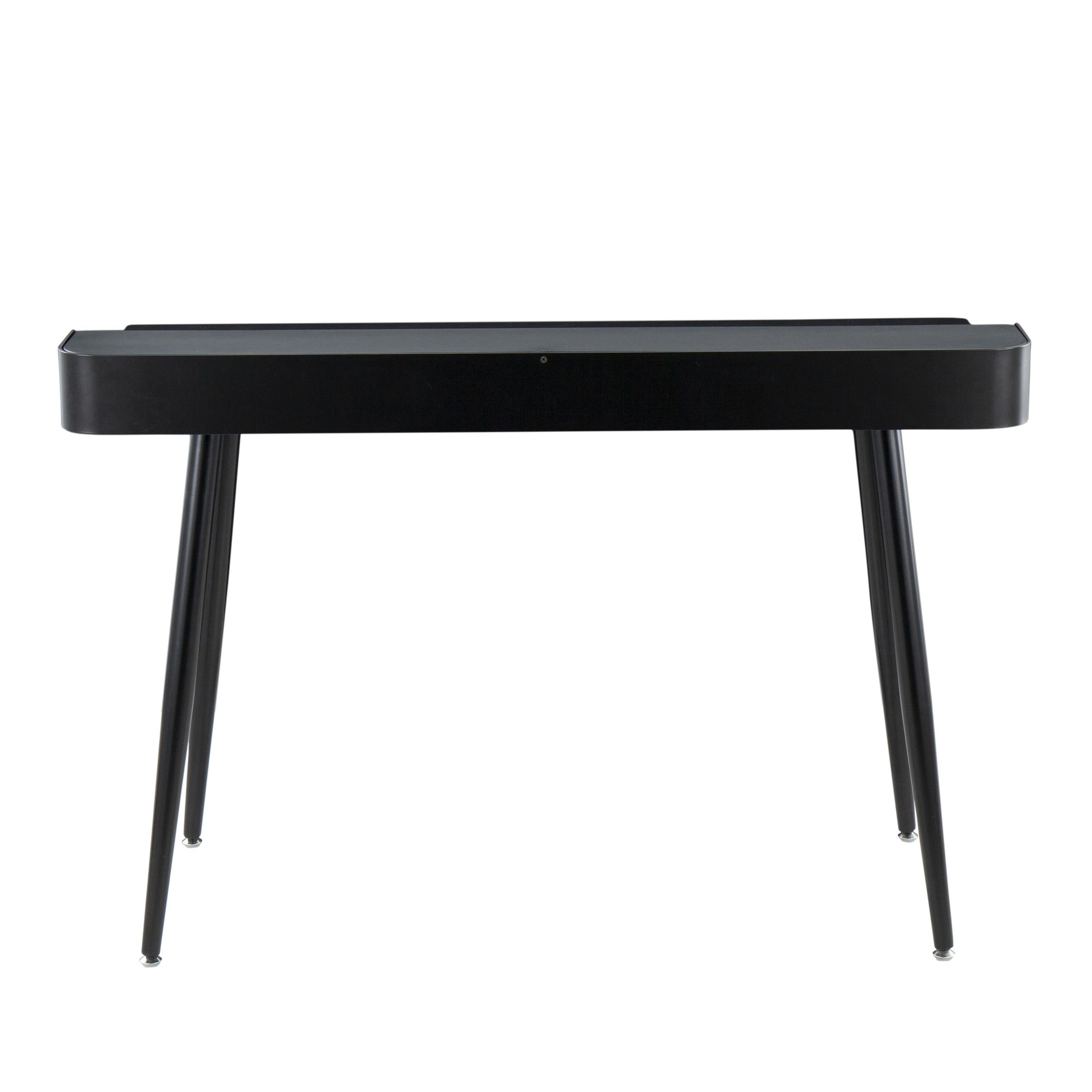 Harvey Contemporary Black Wood Desk with Storage 10 Harvey Contemporary Black Wood Desk with Storage - Image 10