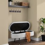 Harvey Contemporary Light Grey Fabric Storage Bench 14 Harvey Contemporary Light Grey Fabric Storage Bench
