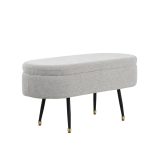 Harvey Contemporary Light Grey Fabric Storage Bench 15 Harvey Contemporary Light Grey Fabric Storage Bench
