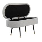 Harvey Contemporary Light Grey Fabric Storage Bench 16 Harvey Contemporary Light Grey Fabric Storage Bench