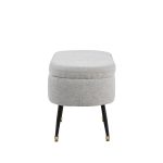 Harvey Contemporary Light Grey Fabric Storage Bench 17 Harvey Contemporary Light Grey Fabric Storage Bench