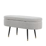 Harvey Contemporary Light Grey Fabric Storage Bench 18 Harvey Contemporary Light Grey Fabric Storage Bench