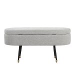Harvey Contemporary Light Grey Fabric Storage Bench 19 Harvey Contemporary Light Grey Fabric Storage Bench