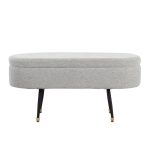 Harvey Contemporary Light Grey Fabric Storage Bench 20 Harvey Contemporary Light Grey Fabric Storage Bench