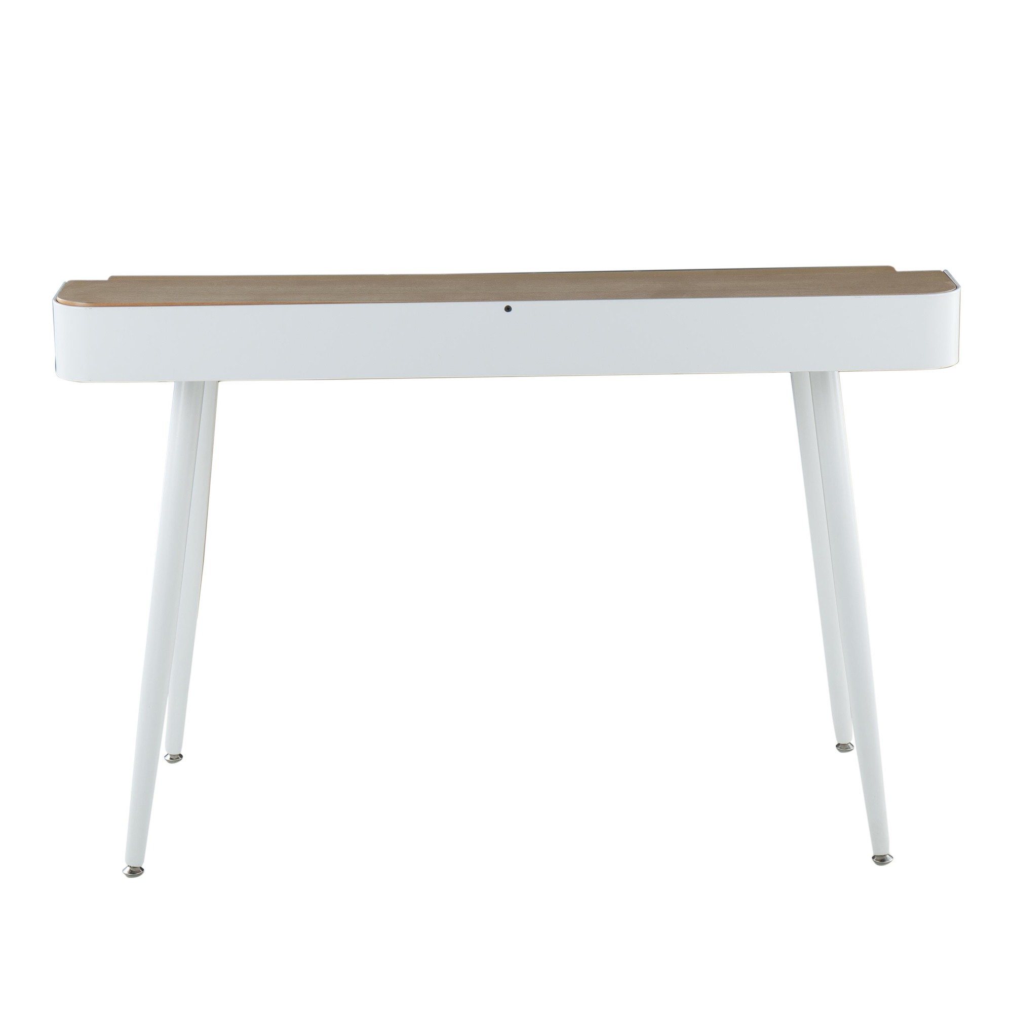 Harvey White Contemporary Desk Natural Wood Top 4 Harvey White Contemporary Desk Natural Wood Top - Image 4