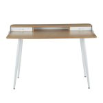 Harvey White Contemporary Desk Natural Wood Top 13 Harvey White Contemporary Desk Natural Wood Top