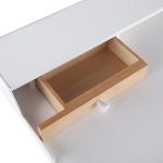 Harvey White Contemporary Desk with Natural Wood Accents 23 Harvey White Contemporary Desk with Natural Wood Accents