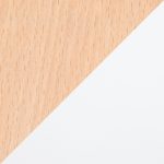 Harvey White Contemporary Desk with Natural Wood Accents 24 Harvey White Contemporary Desk with Natural Wood Accents