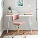 Harvey White Contemporary Desk with Natural Wood Accents 16 Harvey White Contemporary Desk with Natural Wood Accents