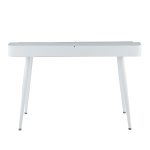 Harvey White Contemporary Desk with Natural Wood Accents 20 Harvey White Contemporary Desk with Natural Wood Accents