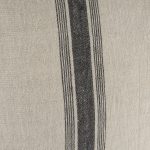 Hattie 20L x 20W Beige and Black Fabric Striped Decorative Pillow Cover