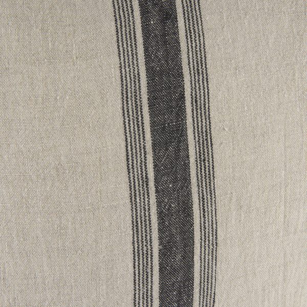 Hattie 20L x 20W Beige and Black Fabric Striped Decorative Pillow Cover 10