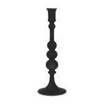 Haute Large Matte Black Blown Glass Candlestick