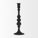 Haute Large Matte Black Blown Glass Candlestick