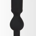 Haute Medium Matte Black Blown Glass Candlestick