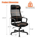 Heated Adjustable Mesh Office Chair with Lumbar and Headrest Support