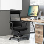Heated Adjustable Mesh Office Chair with Lumbar and Headrest Support