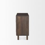 Heera Dark Brown Diamond Motif w/ Shelf Accent Cabinet