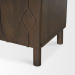Heera Dark Brown Diamond Motif w/ Shelf Sideboard