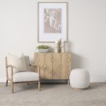 Heera Light Brown Diamond Motif w/ Shelf Accent Cabinet