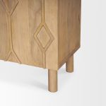 Heera Light Brown Diamond Motif w/ Shelf Accent Cabinet
