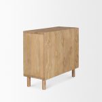 Heera Light Brown Diamond Motif w/ Shelf Accent Cabinet