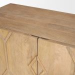Heera Light Brown Diamond Motif w/ Shelf Accent Cabinet