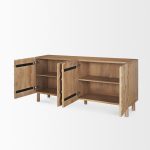 Heera Light Brown Diamond w/ Shelf Motif Sideboard