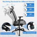 Height Adjustable Ergonomic Mesh Office Chair with Lumbar Support 26 Height Adjustable Ergonomic Mesh Office Chair with Lumbar Support