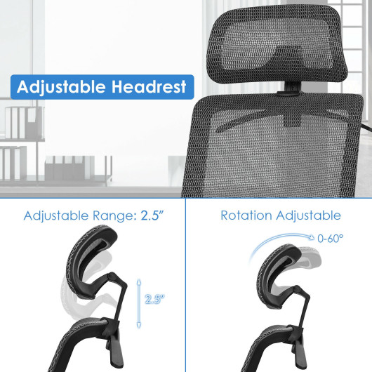Height Adjustable Ergonomic Mesh Office Chair with Lumbar Support 14 Height Adjustable Ergonomic Mesh Office Chair with Lumbar Support - Image 14