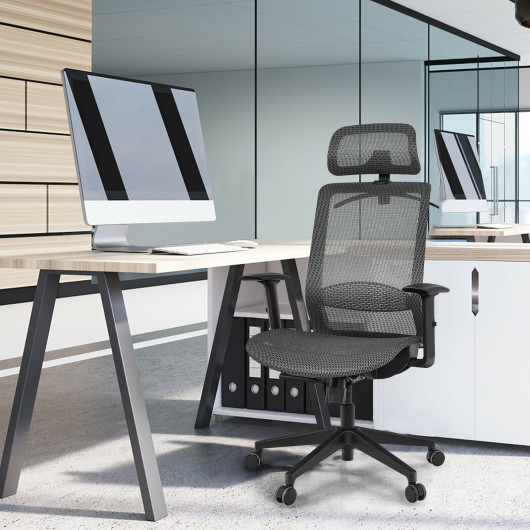Height Adjustable Ergonomic Mesh Office Chair with Lumbar Support 8 Height Adjustable Ergonomic Mesh Office Chair with Lumbar Support - Image 8