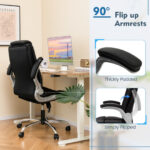Height Adjustable PU Leather Office Chair with Rocking Function
