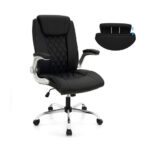 Height Adjustable PU Leather Office Chair with Rocking Function