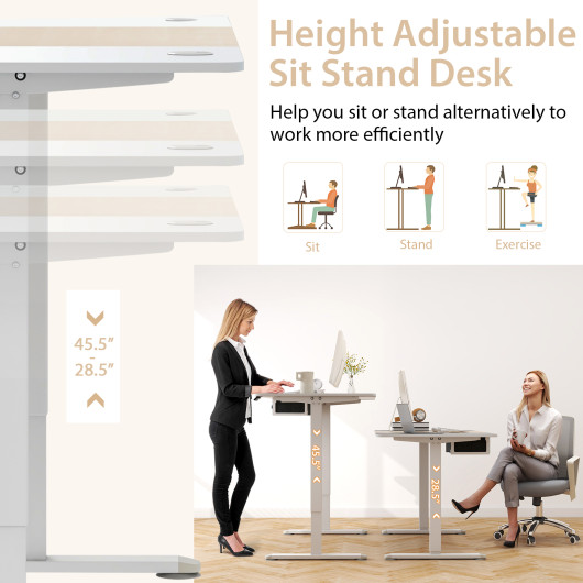 Adjustable Electric Standing Desk with USB Port and Drawer 7 Adjustable Electric Standing Desk with USB Port and Drawer - Image 7