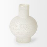 Heket Short White Glass Vase