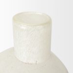 Heket Short White Glass Vase