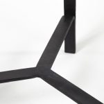 Helios III 20L x 24H Set of Two Round Brown Solid Wood Iron Base Nesting End/Side Tables
