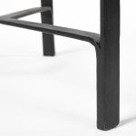 Helios III 20L x 24H Set of Two Round Brown Solid Wood Iron Base Nesting End/Side Tables