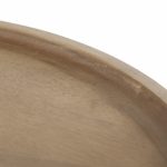 Helios III 20L x 24H Set of Two Round Brown Solid Wood Iron Base Nesting End/Side Tables