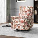 Helmut Floral Nailhead Trim Swivel Glider Recliner