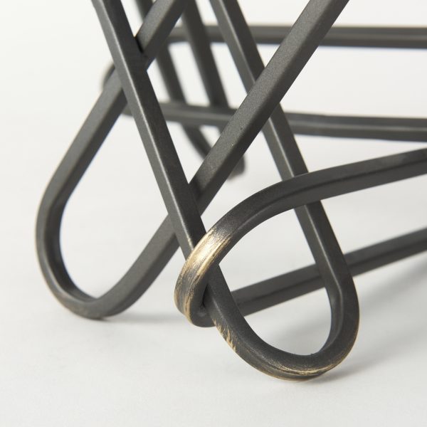 Henderson 12.2L x 9.1W x 9.1H Black Metal Paperclip Decorative Object 10