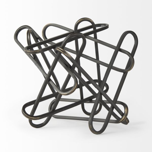 Henderson 12.2L x 9.1W x 9.1H Black Metal Paperclip Decorative Object 4