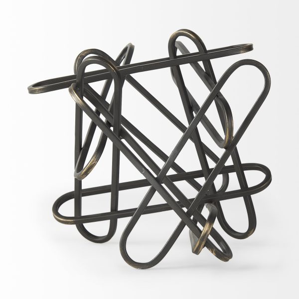 Henderson 12.2L x 9.1W x 9.1H Black Metal Paperclip Decorative Object 5
