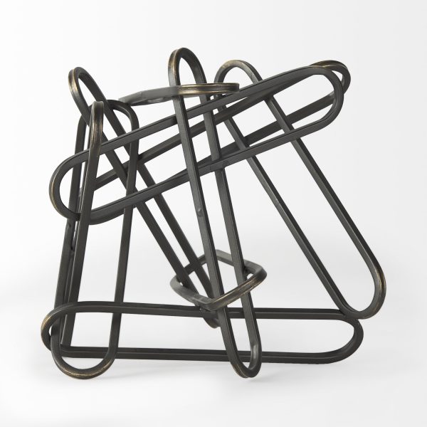Henderson 12.2L x 9.1W x 9.1H Black Metal Paperclip Decorative Object 6