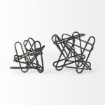 Henderson 12.2L x 9.1W x 9.1H Black Metal Paperclip Decorative Object
